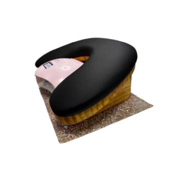 Imagem de Suporte Delta Profissional: Conforto Extra para Mãos, Braços e Pés em Manicure 14 * 40 * 16cm(Preto Rústico)