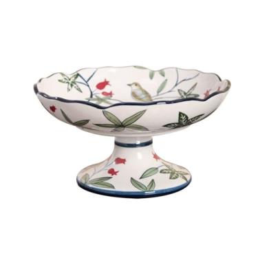 Imagem de Tigelas de frutas de cerâmica Bandejas de frutas Bandejas de servir lanches de festa, tigelas de salada, pratos de jantar, centros de mesa, pratos de sobremesa, prateleiras de frutas