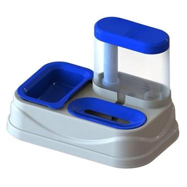 Imagem de Bebedouro Automático e Comedouro para Cães e Gatos | Anti Formiga e Não Molha os Pelos | 1L(AZUL - SOLUTION)