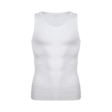 Imagem de Camiseta Modeladora Masculina Slimming Sem Mangas Compressão Elástica 