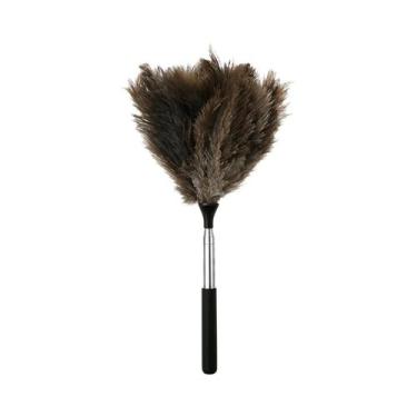 Imagem de Espanador De Penas De Avestruz Extensível Com Cabo Longo De Aço Inoxid