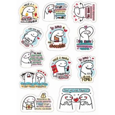 Imagem de Adesivos Stickers Flork Meme Decorativos 3 Cartelas