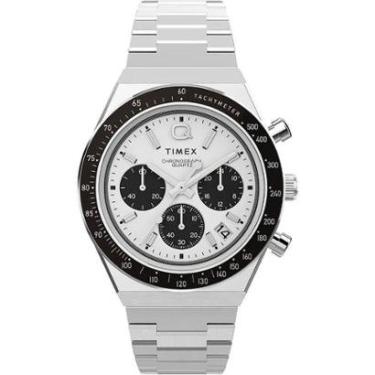 Imagem de Relógio Cronógrafo Q Timex Aço Prata TW2W53300M-Masculino