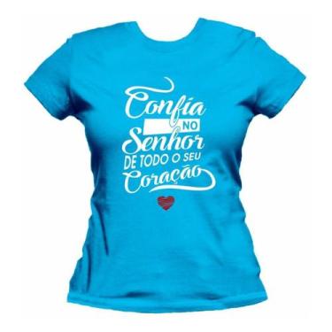 Imagem de Camiseta Senhor Jesus Evangélica Frases Bíblicas Fé Femina Baby Look -