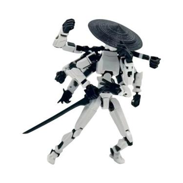 Imagem de Brinquedo Robô Feminino 3D Impresso Com 8 Asas, Manequim Articulado E 