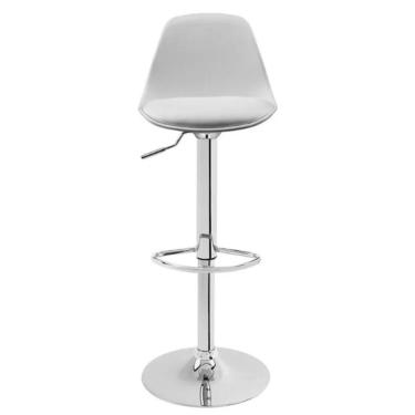 Imagem de Conjunto 2 Banquetas Joly Eames Base Giratória Cromada Movescan Branca