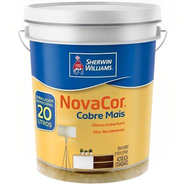 Imagem de Tinta Acrílica Fosco Novacor Cobre Mais Branco 20 Litros 38593167 Sherwin Williams Tinta Acrílic