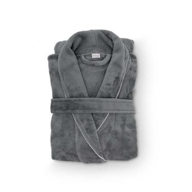 Imagem de Roupão Flannel Golden Appel Home Cor:GrafiteTamanho:GG, Grafite, GG