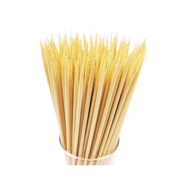 Imagem de Espetos de Bambu Nacional Tradicional: 35cm - 1Mil - NC Caieiras