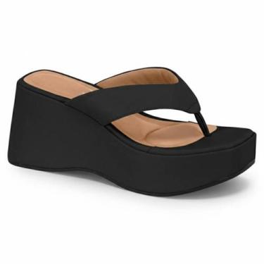 Imagem de Tamanco Feminino Vizzano Plataforma Salto Alto Anabela Confortável Ori