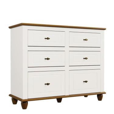 Imagem de Cômoda Retrô 6g Off White-nogueira