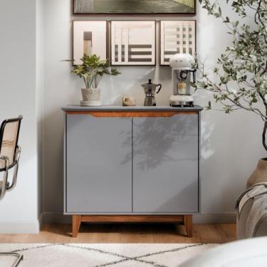 Imagem de Buffet 2 Portas Flow Sem Gaveta Aparador Balcão De Cozinha Ou Sala De 