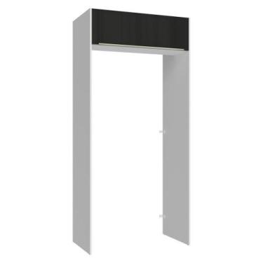 Imagem de Porta-geladeira 103 Cm 1 Porta Basculante Branco/preto Lux Madesa Bran