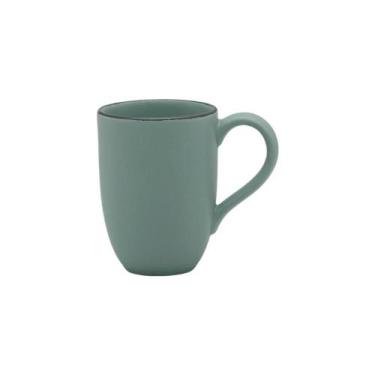 Imagem de Caneca De Cerâmica Flat 350Ml Azul Menta Acetinado Oxford