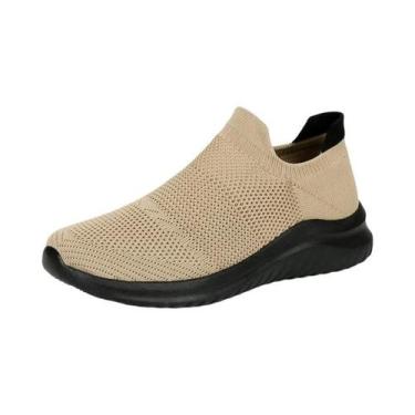 Imagem de Tênis Masculinos Respiráveis Em Malha, Slip-On, Para Corrida, Antiderr