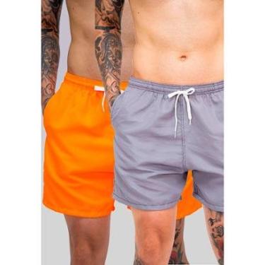 Imagem de Kit 2 Short Masculino Tactel Tectel Praia Leve Secagem Rápida Bermuda Academia Treino Verão-Unissex