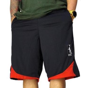 Imagem de Bermuda Basquete M10 Pro Hex Preto Vermelho-Masculino
