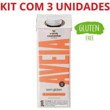 Imagem de Leite vegetal aveia sem glúten 1l a tal da castanha kit c/ 3