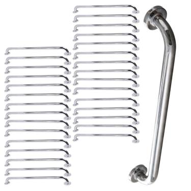 Imagem de Corrimao Alça de Apoio 80cm Kit 30 Barra Acessibilidade Amputado Deficiente Cadeirante Idoso Box Banheiro Segurança Corredor