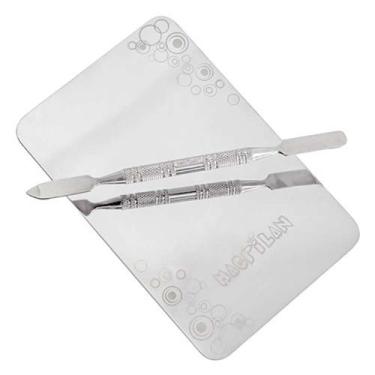 Imagem de Macrilan AC04 Kit - Placa + Espátula para Maquiagem, Kit