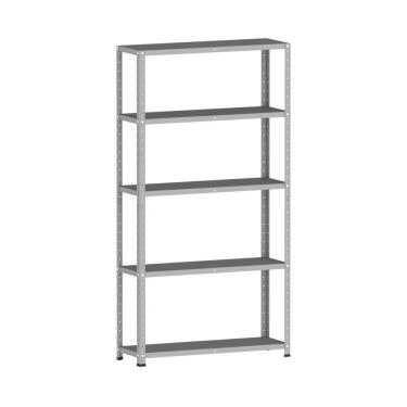 Imagem de Estante De Estrutura Metálica Com 5 Prateleiras 175cm(a)92acm(l)40cm(p) Com Reforço Cinza