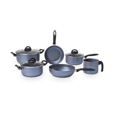 Imagem de Jogo de Panelas Brinox Antiaderente Ceramic Life 6 Peças Suprema Jeans