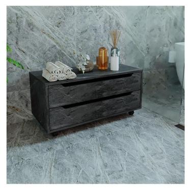 Imagem de Balcão Gabinete para Banheiro Ambiente BN3643 Mármore Lunar - Tecnomobili