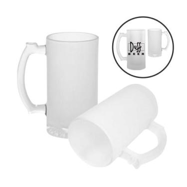 Imagem de Caneca de Chopp de Vidro Jateada para Sublimação 470ml (16oz) - kit co