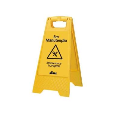 Imagem de Placa Sinalizadora ''Em Manutenção'' NOBRE