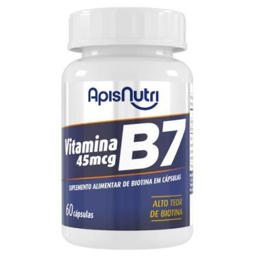 Imagem de Vitamina B7 Biotina 60 cápsulas APISNUTRI