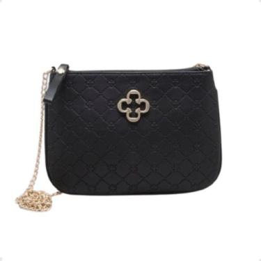 Imagem de Bolsa Transversal Feminino Capodarte Preto, Preto, UN