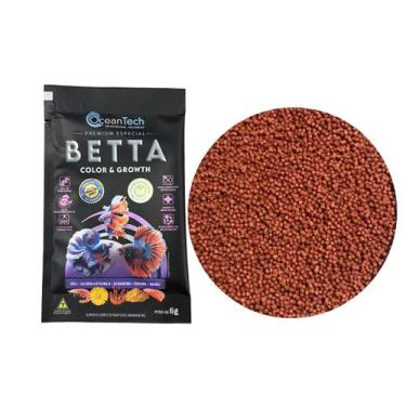 Imagem de Ração Betta Color E Growth 6g Ocean Tech Aquario Beta - Tropical