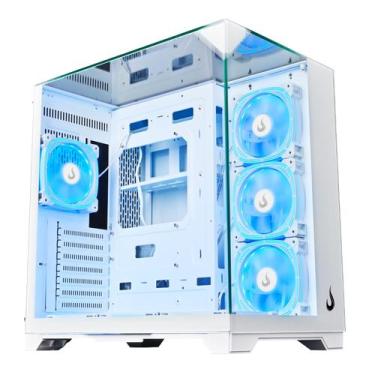 Imagem de Gabinete Gamer Branco Full Glass ATX Rise Mode Galaxy Suporte GPU 400m