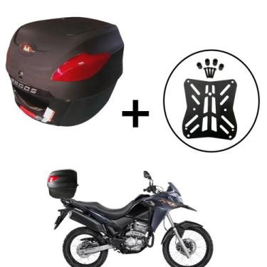 Imagem de Baú Bauleto 41 Litros Awa Pross + Bagageiro XRE 300 2010+, Preto