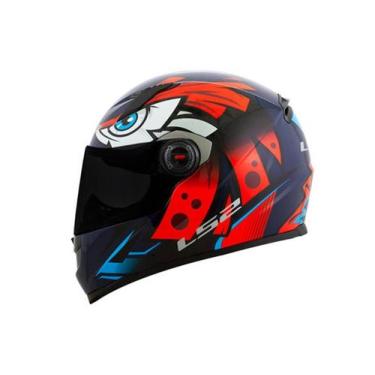 Imagem de Capacete LS2 FF358 Tribal Azul e Laranja, 56