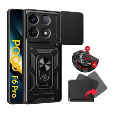 Imagem de Capa Capinha Armor Ring Militar Poco F6 Pro 5g Anti Impacto Proteção C