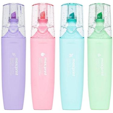 Imagem de Caneta Marca Texto 4 Cores Glitter Com Cheirinho - Maxprint