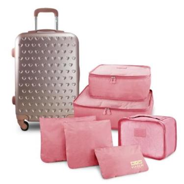 Imagem de Mala de Viagem Bordo Pequena de Mão Cabine Rígida ABS 10 KG Aprovada A