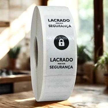Imagem de Etiqueta Lacre Inviolável 3x7cm Delivery 250un Branco - EGLopes