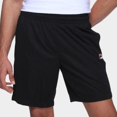 Imagem de Bermuda Fila Heritage Letter Masculina, Preto, M