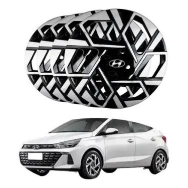 Imagem de Jogo 4 Calota Hb20 Hb20s Aro 14 2014 A 2025 + Emblema - Grid
