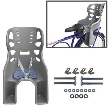 Imagem de Cadeirinha Crianca Traseira Bagageiro Carona Bike Cinza - STYLL