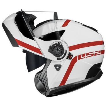 Imagem de Capacete Ls2 Strobe 2 FF908 Autox Branco Robocop Articulado, Branco Ve
