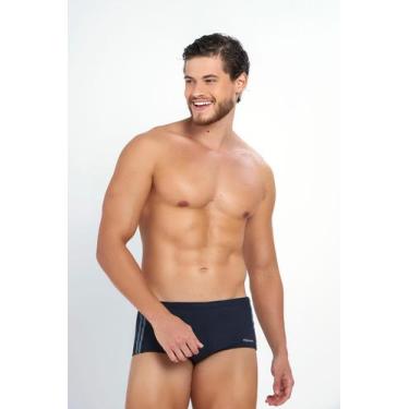 Imagem de Sunga Slip Acquario 680.418 Masculina Listras Laterais Microfibra T. P