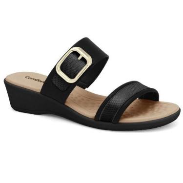 Imagem de Tamanco comfortflex ref 2572302 feminino, 35, Preto