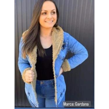 Imagem de Jaqueta jeans com pelos marrom - Gardana