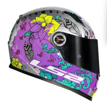 Imagem de Ls2 capacete ff358 dreamcatcher, Silver/Yellow, 60/L