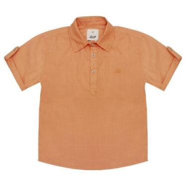 Imagem de Camisa Juvenil Look Jeans Tricoline Collor, Coral, 14