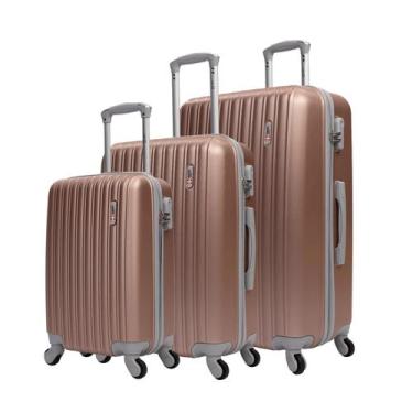 Imagem de Kit de malas de viagem P/M/G Londres Swiss Move, Rose