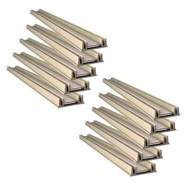 Imagem de Kit 10 Grelha Invisivel Rebaixada 3269X10GDA Drenagem com Caixilho Bege 100x8cm GDA Industria e Distribuidora